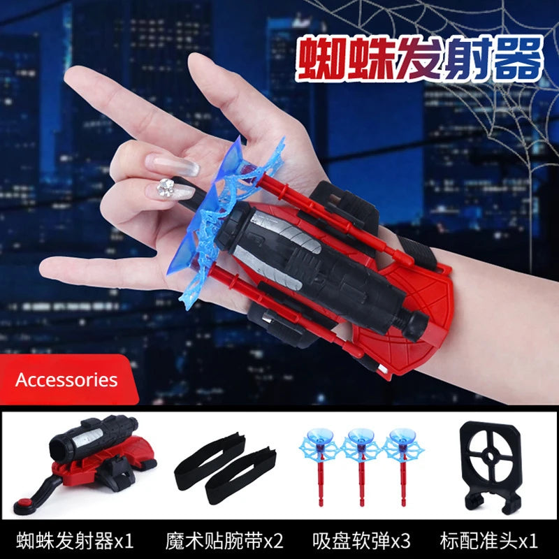 Disney Spiderman Hero Launcher Rotating Spider-Man Launcher Soft Bullet Gun Suction Cup Ejection Toy Children'S Birthday Gift