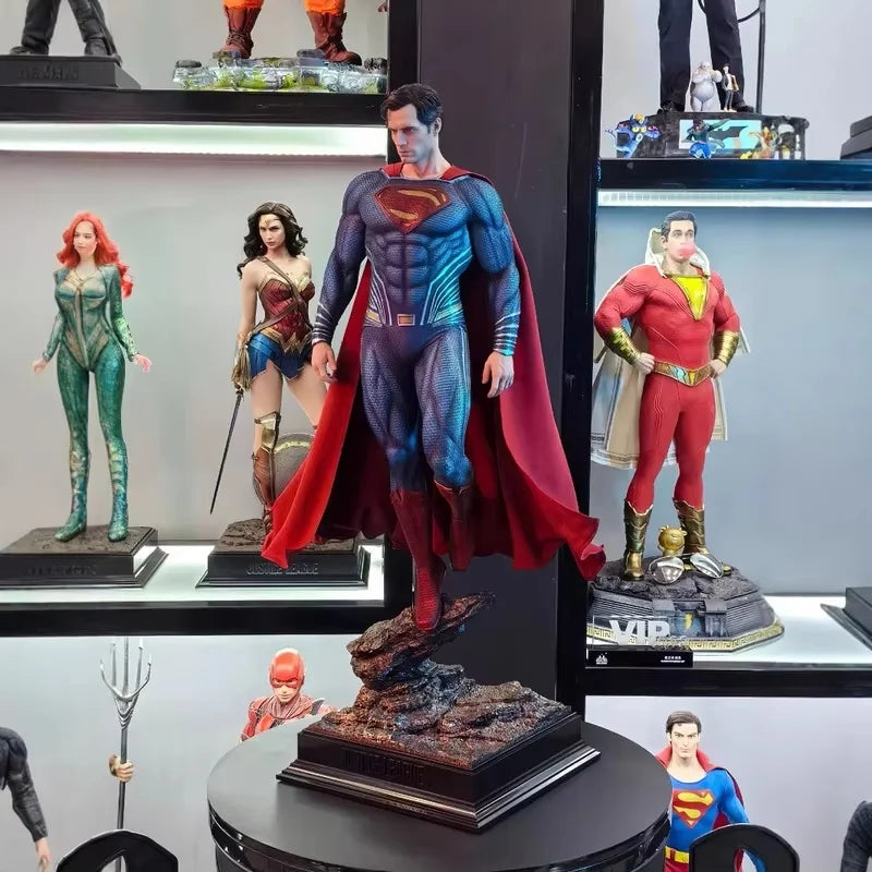 Super High Quality Dc Series Justice League Steel Man Superman Gk Statue Handmade Fashionable Model Ornament Birthday Gift Gift