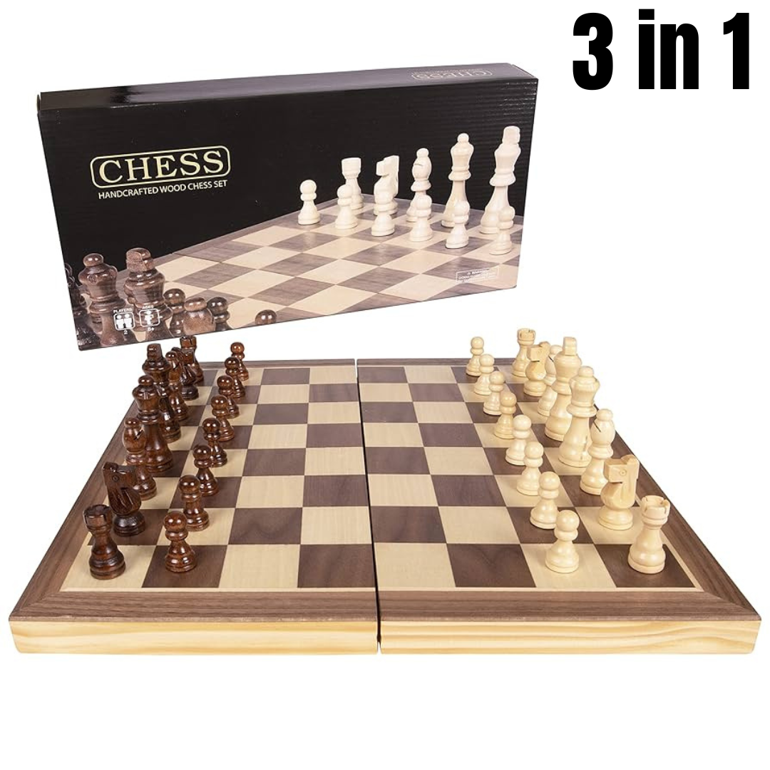 Premium Wooden Chess Set – Classic Foldable Design