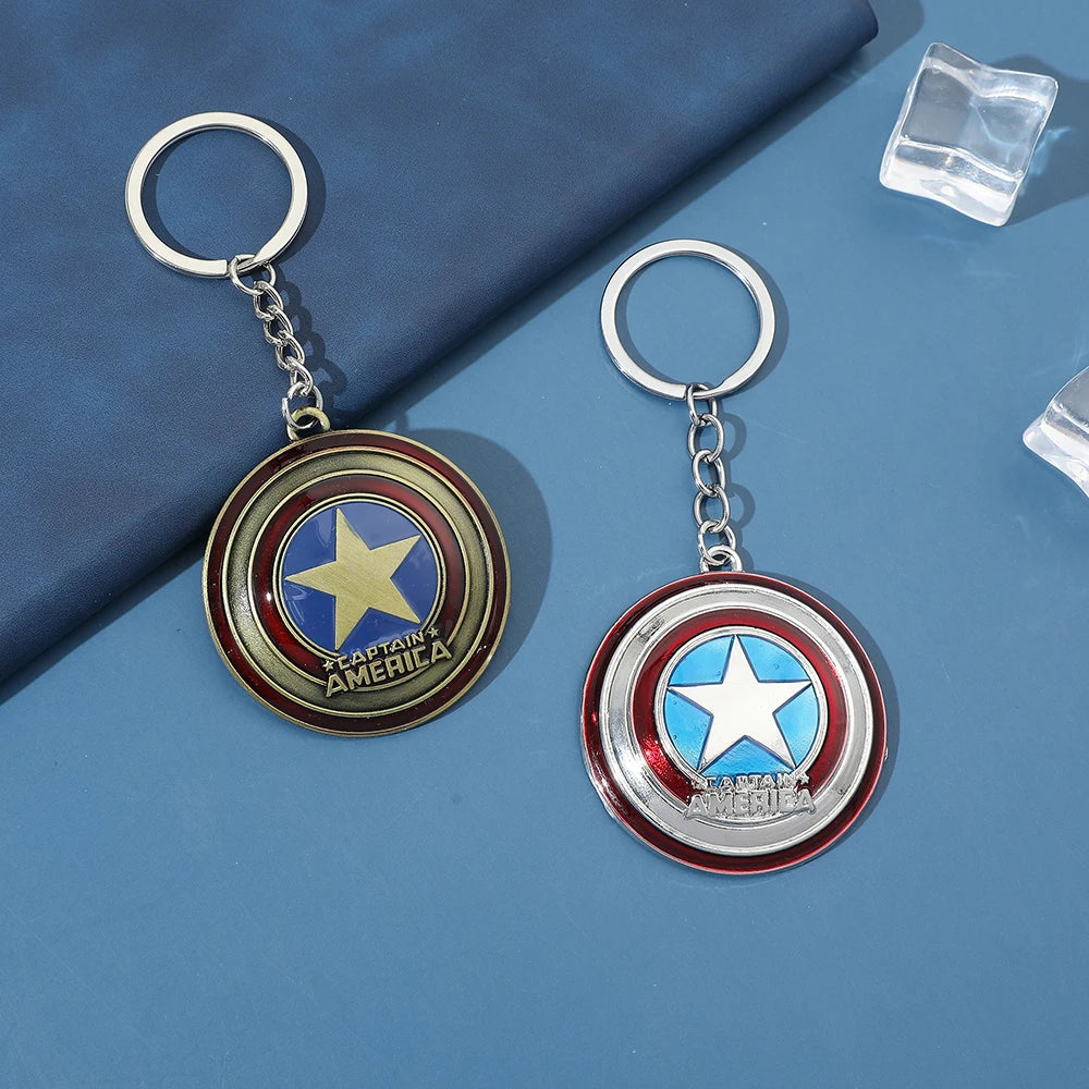 Cool Marvel the Avengers Key Rins Anime Captain America Keychain Pendant Children'S Toy Men Birthday Gifts
