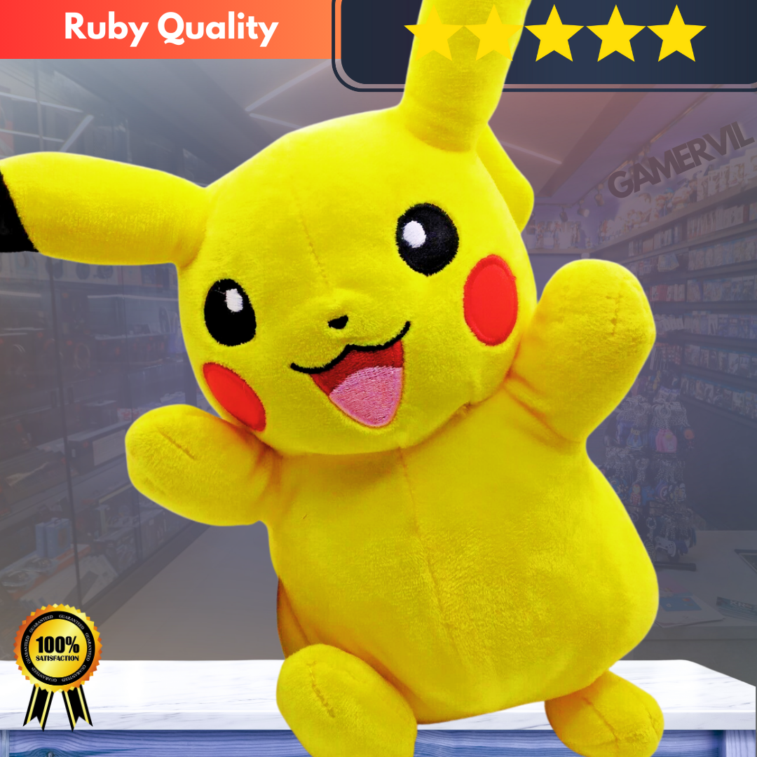 25Cm Pokemon Pikachu Plush Toys Kawaii Japan Anime Elf Plush Doll Soft Stuffed Cartoon Pikachu Doll Birthday Gift for Kids Girls