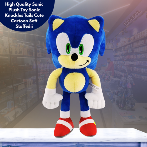 30CM !! High Quality Sonic Plush Toy Sonic Knuckles Tails Cute Cartoon Soft Stuffed Doll Birthday Gift for Children