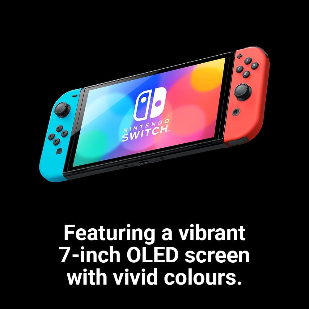 Switch (OLED Model) - Neon Blue/Neon Red