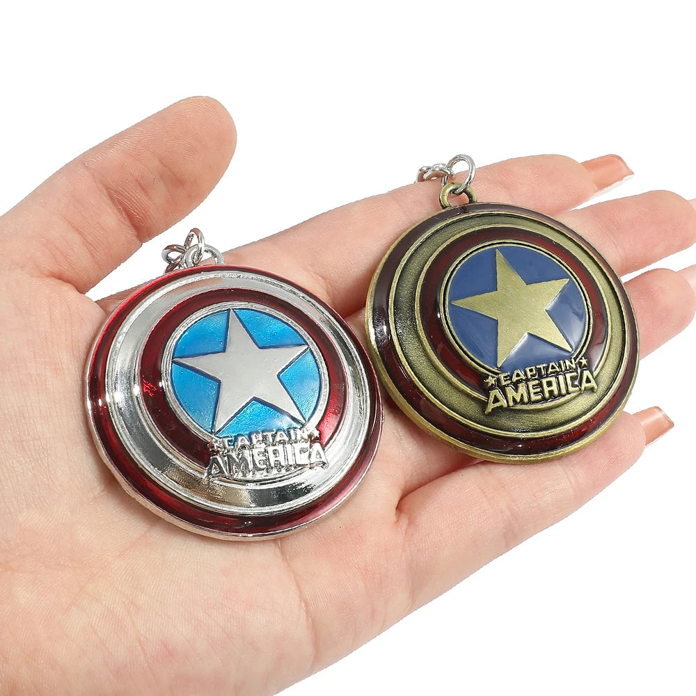 Cool Marvel the Avengers Key Rins Anime Captain America Keychain Pendant Children'S Toy Men Birthday Gifts