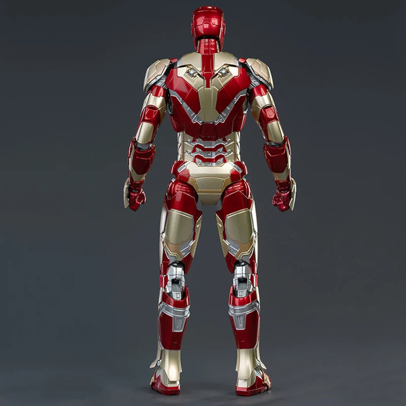 Marvel Iron Man MK42 Assembled Model 10In 1/7 Scale Action Figures Reactors Can Emit Light Collect Ornament Boy Toy Gift