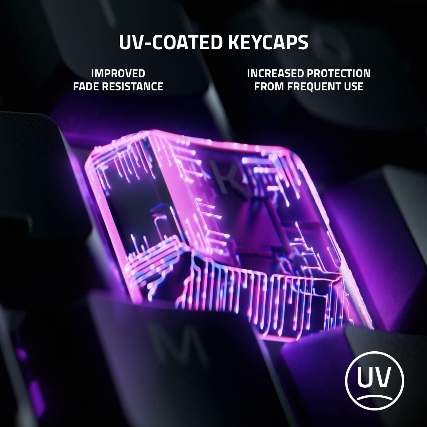 Ornata V3 X - Low Profile Gaming Keyboard (Silent Membrane Switches, Uv-Coated Keycaps, Durable, Spill-Resistant Design, Ergonomic Writst Rest) UK Layout | Black