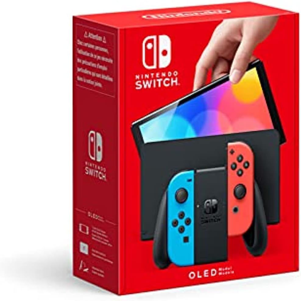 Switch (OLED Model) - Neon Blue/Neon Red