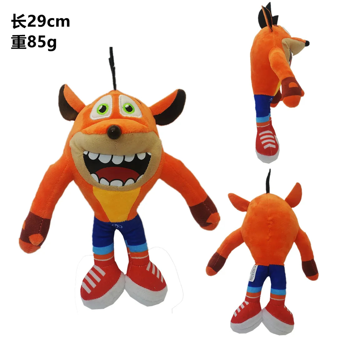 26Cm Crash Bandicoot Plush Stuffed Toys Crazy Trilogy Series Anime Figure Dolls Kawaii Children'S Birthday Christmas Gifts Decor