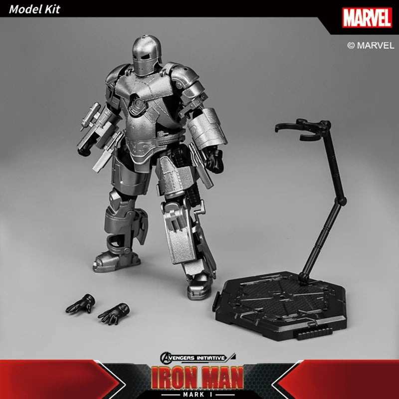Marvel Iron Man MK42 Assembled Model 10In 1/7 Scale Action Figures Reactors Can Emit Light Collect Ornament Boy Toy Gift