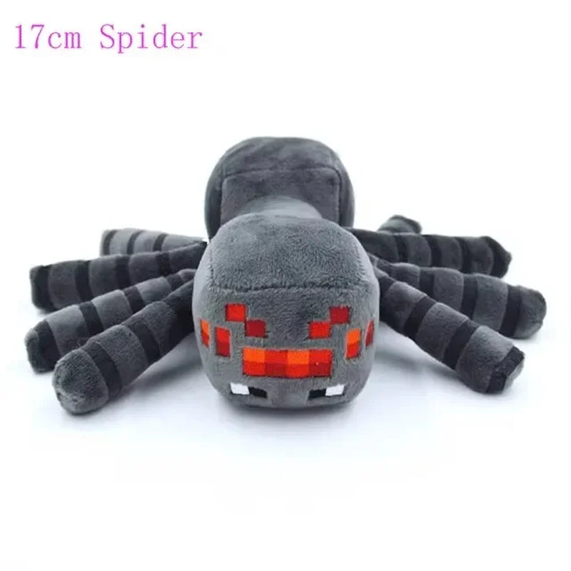 Gray Spider Plush Stuffed Toys Game MC Spider Enderman Wolf Baby Pig Ocelo Figure Plush Soft Animals Doll Birthday Gift Toy