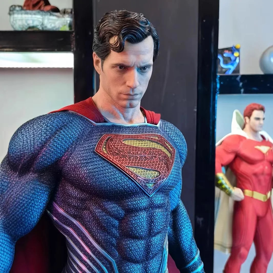 Super High Quality Dc Series Justice League Steel Man Superman Gk Statue Handmade Fashionable Model Ornament Birthday Gift Gift
