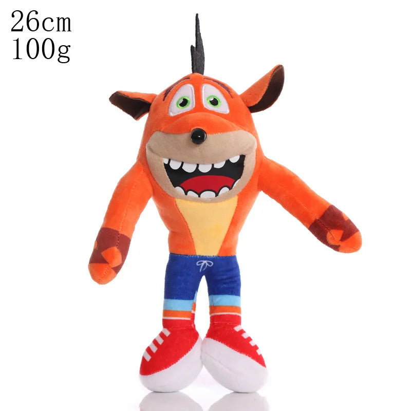 26Cm Crash Bandicoot Plush Stuffed Toys Crazy Trilogy Series Anime Figure Dolls Kawaii Children'S Birthday Christmas Gifts Decor