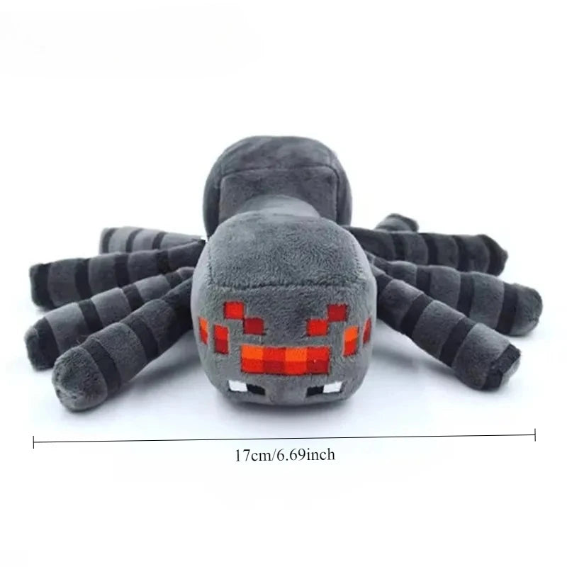 Gray Spider Plush Stuffed Toys Game MC Spider Enderman Wolf Baby Pig Ocelo Figure Plush Soft Animals Doll Birthday Gift Toy