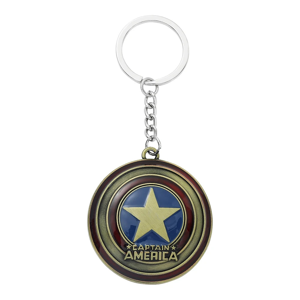 Cool Marvel the Avengers Key Rins Anime Captain America Keychain Pendant Children'S Toy Men Birthday Gifts