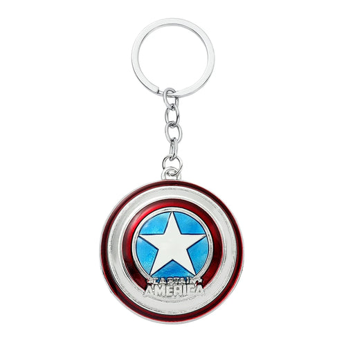 Cool Marvel the Avengers Key Rins Anime Captain America Keychain Pendant Children'S Toy Men Birthday Gifts