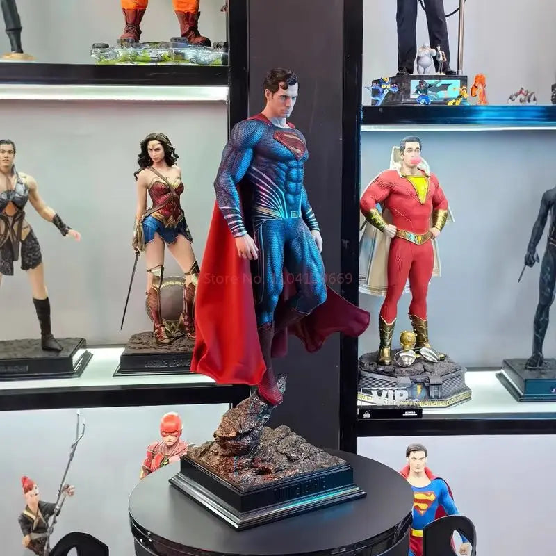 Super High Quality Dc Series Justice League Steel Man Superman Gk Statue Handmade Fashionable Model Ornament Birthday Gift Gift