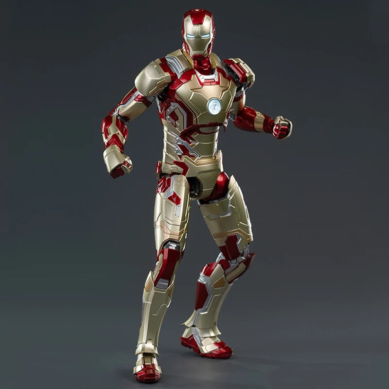 Marvel Iron Man MK42 Assembled Model 10In 1/7 Scale Action Figures Reactors Can Emit Light Collect Ornament Boy Toy Gift