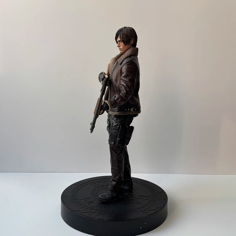 Resident Evil Leon S. Kennedy Couro Leon Anime Figura Meninos Coleção Figuras de Ação Boneca Decoração de Mesa Estátua de PVC Brinquedos Presente