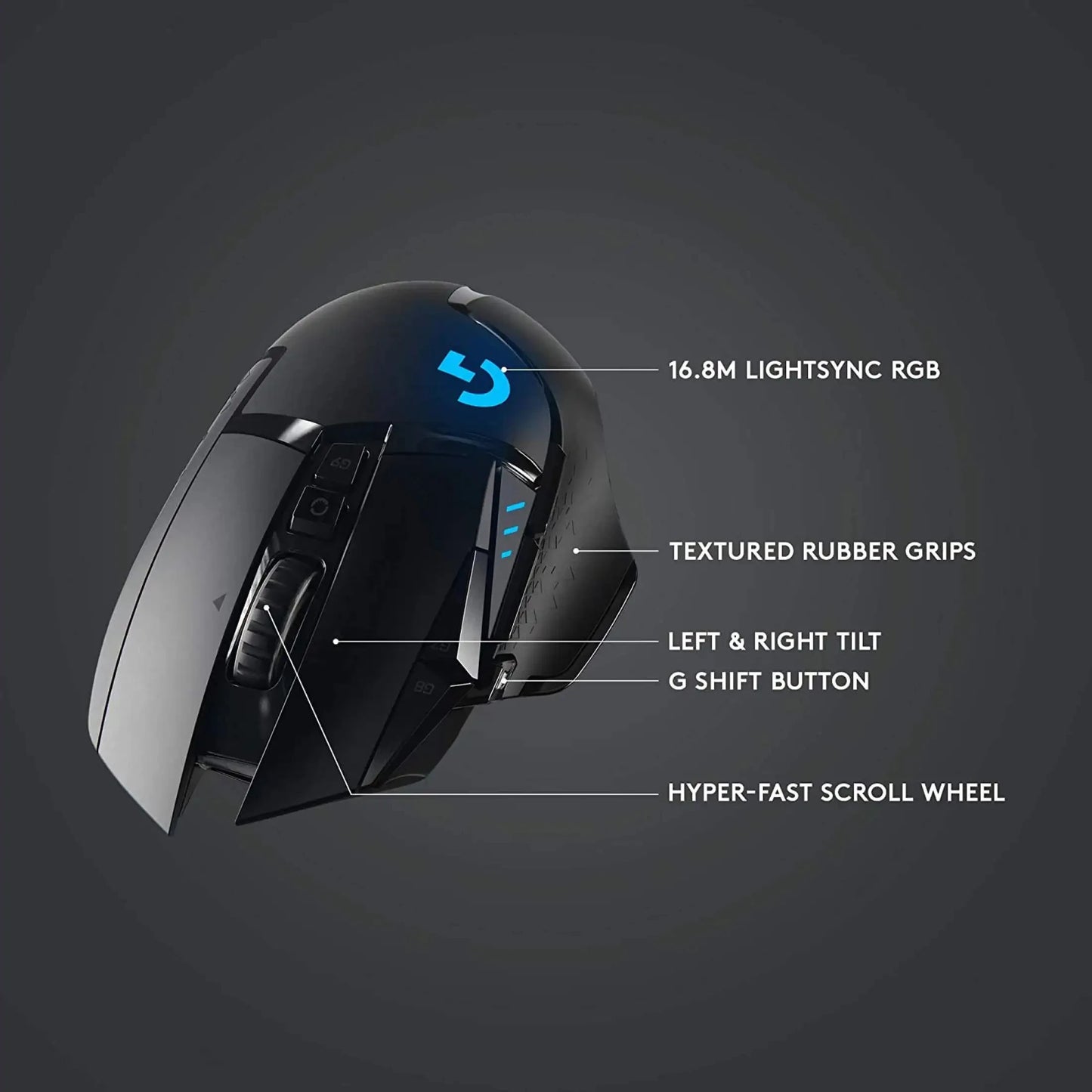 Logitech g502 hero lightpeed mouse para jogos com fio/sem fio 2.4ghz hero 25600dpi rgb adequado para jogadores e-sports mouse