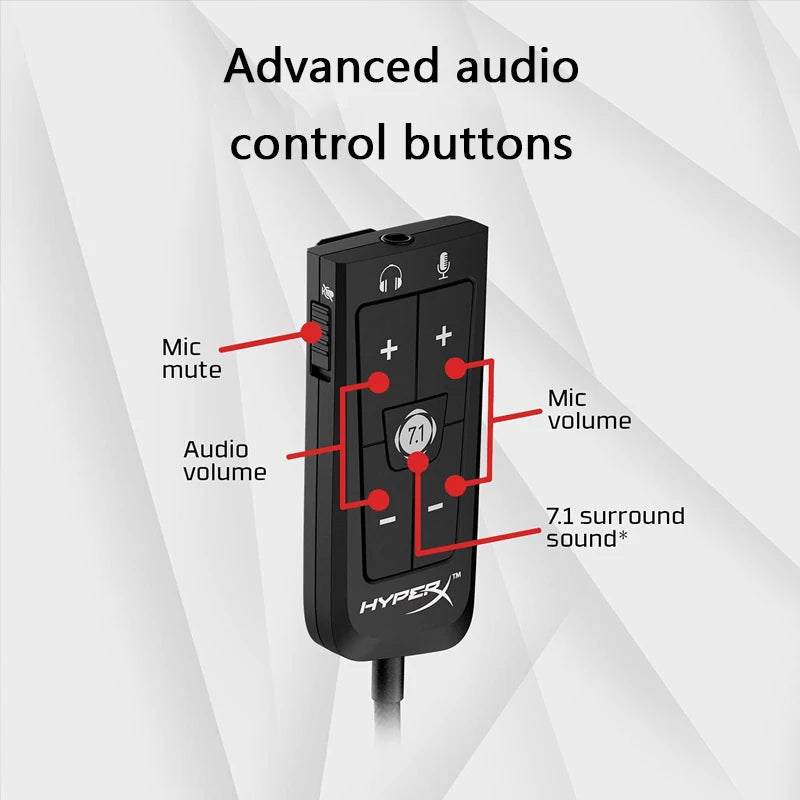 Hyperx cloud ii fone de ouvido para jogos hi-fi 7.1 som surround/microfone destacável/placa de som usb para pc ps cloud 2 fone de ouvido para jogos com fio