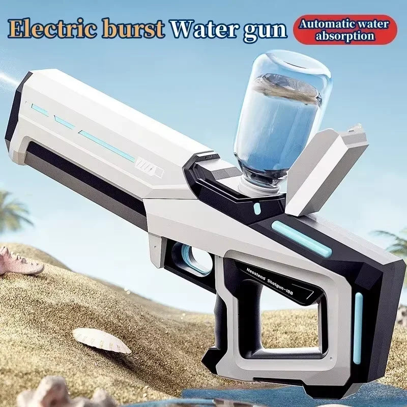 2025 New Automatic Water Absorbing Electric Water Gun Outdoor Beach Swimming Pool Entertainment Adults and Boy Kid Water Gun Toy