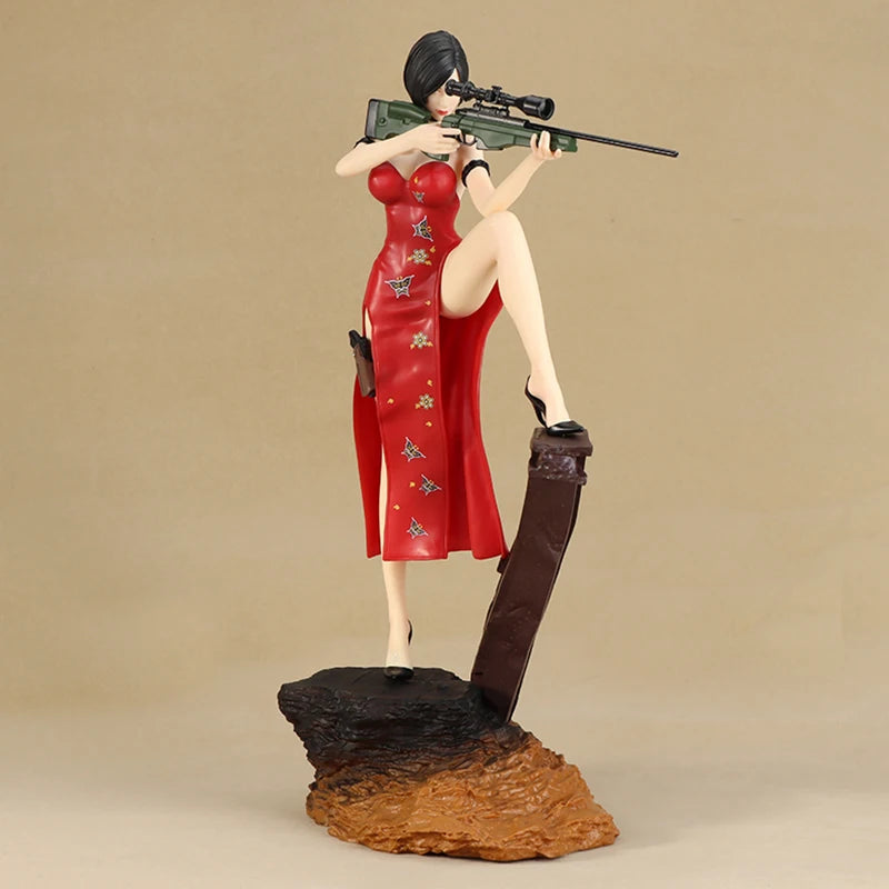 32cm risco biológico re jill valentine pvc figura de ação jogo mal ada wong anime figura modelo brinquedos decoração boneca presentes aniversário