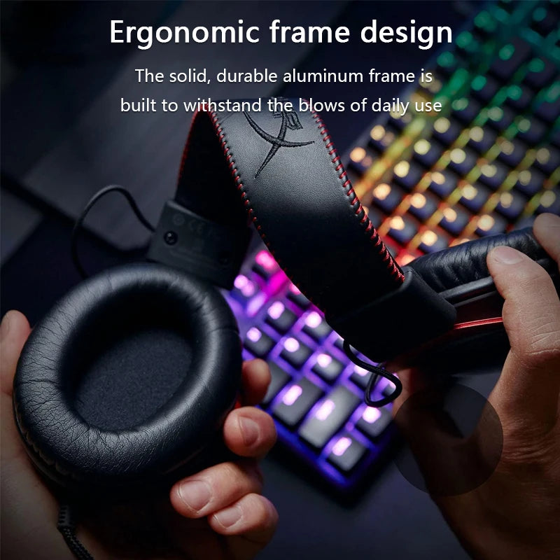 Hyperx cloud ii fone de ouvido para jogos hi-fi 7.1 som surround/microfone destacável/placa de som usb para pc ps cloud 2 fone de ouvido para jogos com fio