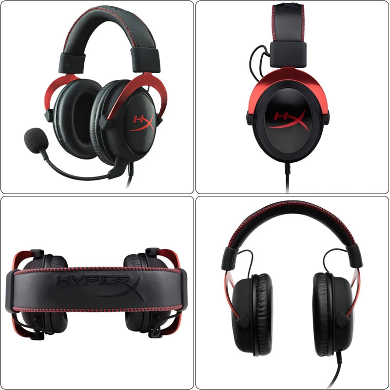 Hyperx cloud ii fone de ouvido para jogos hi-fi 7.1 som surround/microfone destacável/placa de som usb para pc ps cloud 2 fone de ouvido para jogos com fio