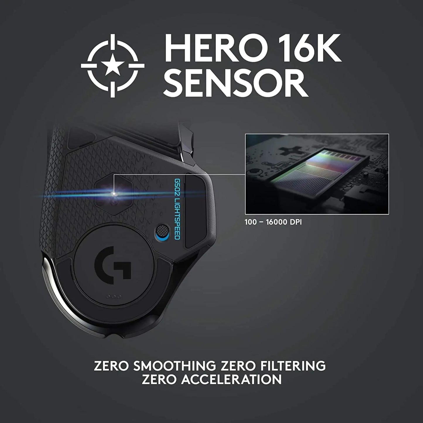 Logitech g502 hero lightpeed mouse para jogos com fio/sem fio 2.4ghz hero 25600dpi rgb adequado para jogadores e-sports mouse