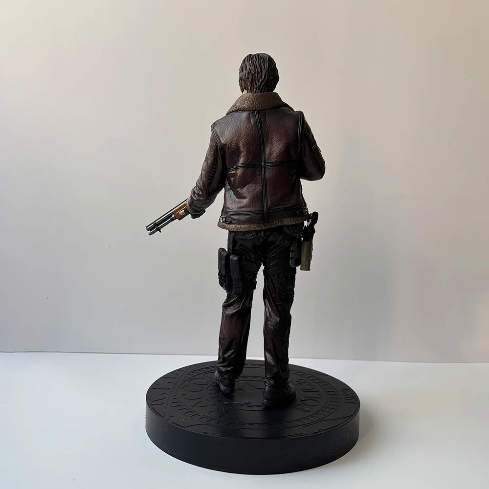 Resident Evil Leon S. Kennedy Couro Leon Anime Figura Meninos Coleção Figuras de Ação Boneca Decoração de Mesa Estátua de PVC Brinquedos Presente