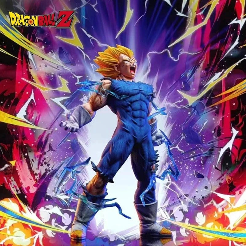 Hot 27Cm Dragon Ball Z Majin Vegeta Anime Figure Self-Destruct Super Saiyan Action Figures Pvc Statue Figurine Model Toys Gift