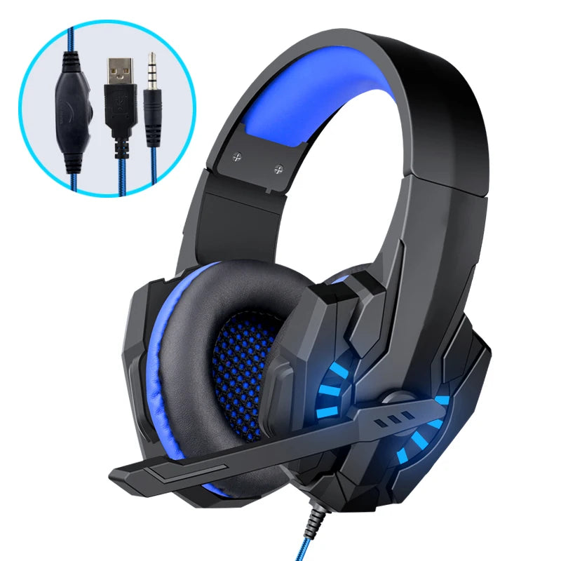 A7 gaming headset graves profundos estéreo com fio fone de ouvido brilhante com microfone para ps5 ps4 xbox computador portátil gamer esports