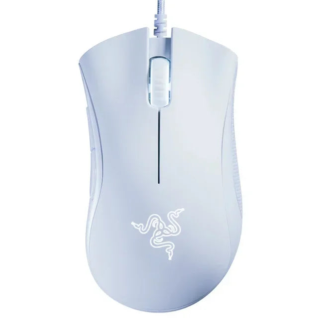 Original razer deathadder essencial wired gaming mouse ratos 6400dpi sensor óptico 5 botões independentes para computador portátil gamer