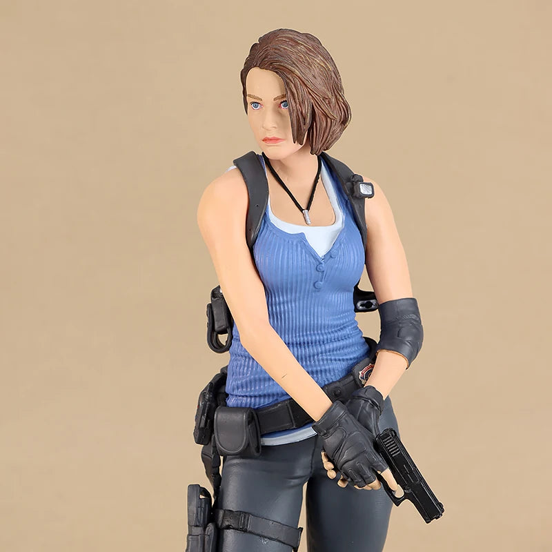 32cm risco biológico re jill valentine pvc figura de ação jogo mal ada wong anime figura modelo brinquedos decoração boneca presentes aniversário