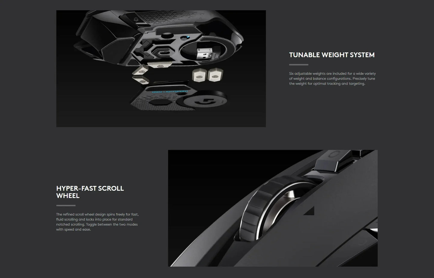 Logitech g502 hero lightpeed mouse para jogos com fio/sem fio 2.4ghz hero 25600dpi rgb adequado para jogadores e-sports mouse