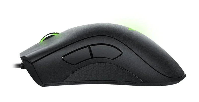Original razer deathadder essencial wired gaming mouse ratos 6400dpi sensor óptico 5 botões independentes para computador portátil gamer