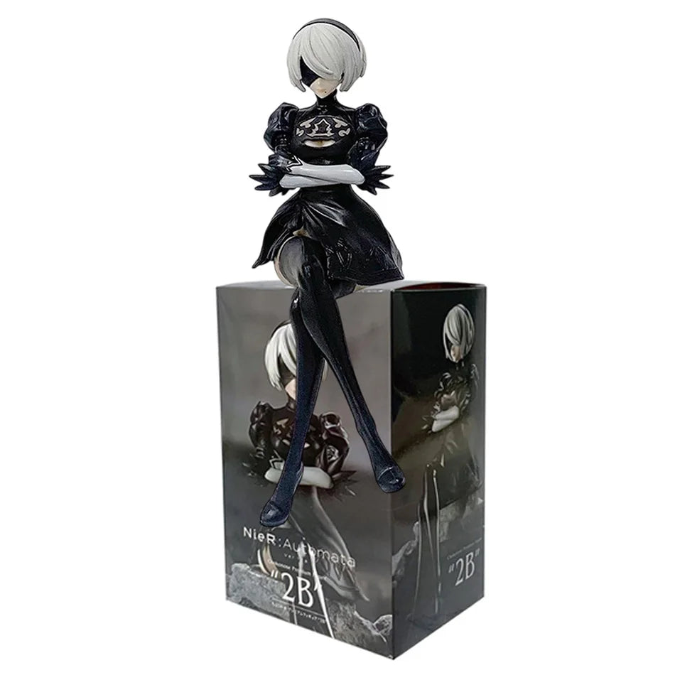 15Cm Anime Original SEGA Nier:Automata Ver1.1A 2B Yorha No. 2 Type B Premium Chokonose Figure PVC Model Collectible Toys