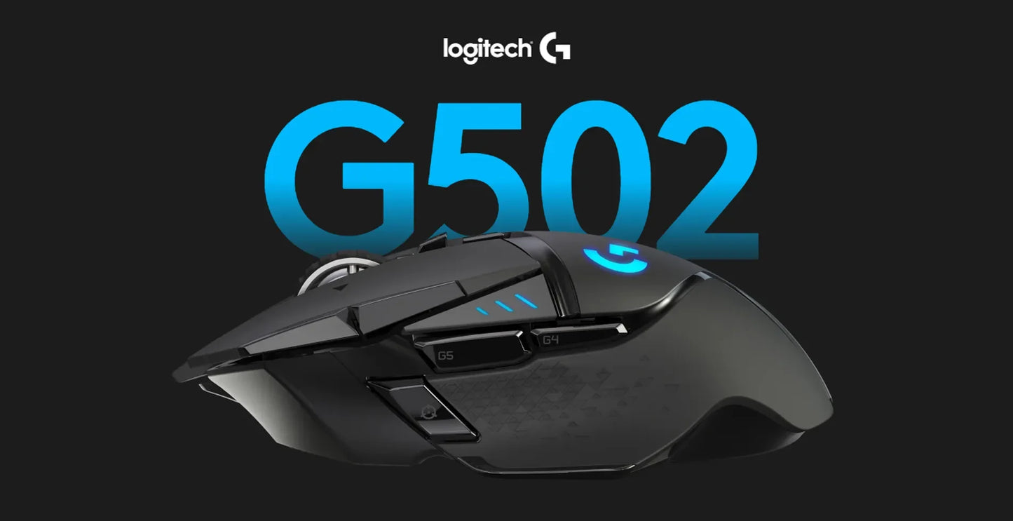 Logitech g502 hero lightpeed mouse para jogos com fio/sem fio 2.4ghz hero 25600dpi rgb adequado para jogadores e-sports mouse