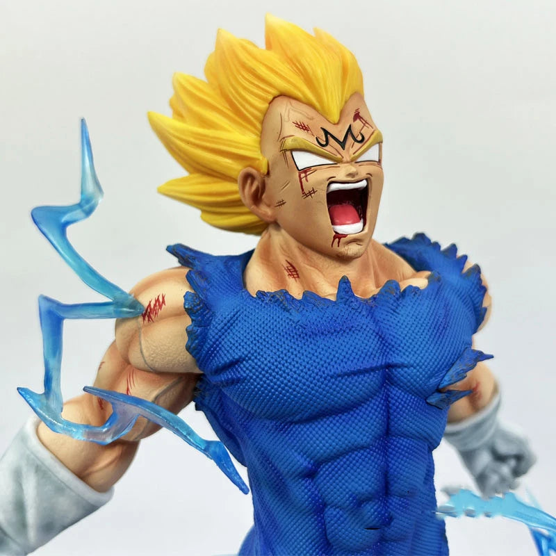 Hot 27Cm Dragon Ball Z Majin Vegeta Anime Figure Self-Destruct Super Saiyan Action Figures Pvc Statue Figurine Model Toys Gift