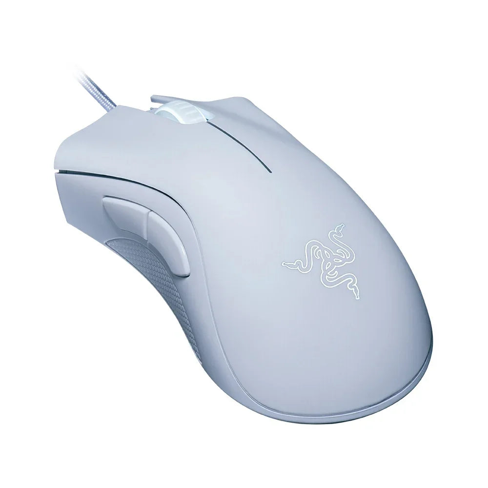 Original razer deathadder essencial wired gaming mouse ratos 6400dpi sensor óptico 5 botões independentes para computador portátil gamer