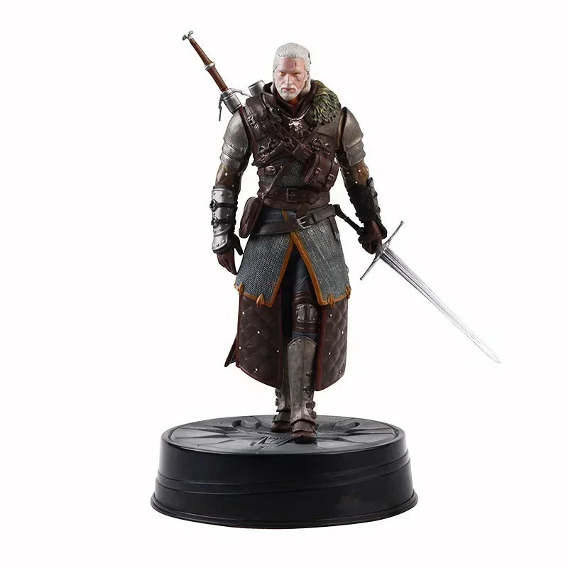 24cm 3: Wild Hunt Geralt of Rivia Action Figure Toys Game FigurinePVC Collection Model Ornaments Gift for Children