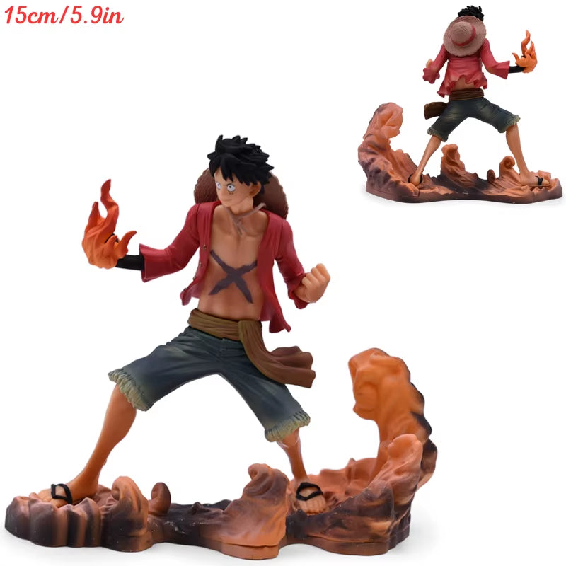One Piece Luffy Anime Figure Toys Monkey D Luffy Flowing Cherry PVC Action Figurine Collection Model Dolls Birthday Gifts Kids