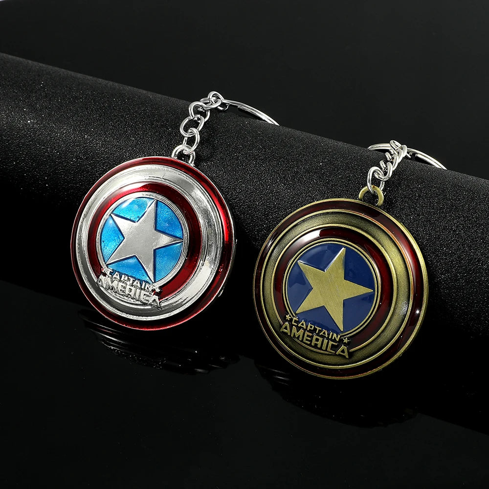 Cool Marvel the Avengers Key Rins Anime Captain America Keychain Pendant Children'S Toy Men Birthday Gifts
