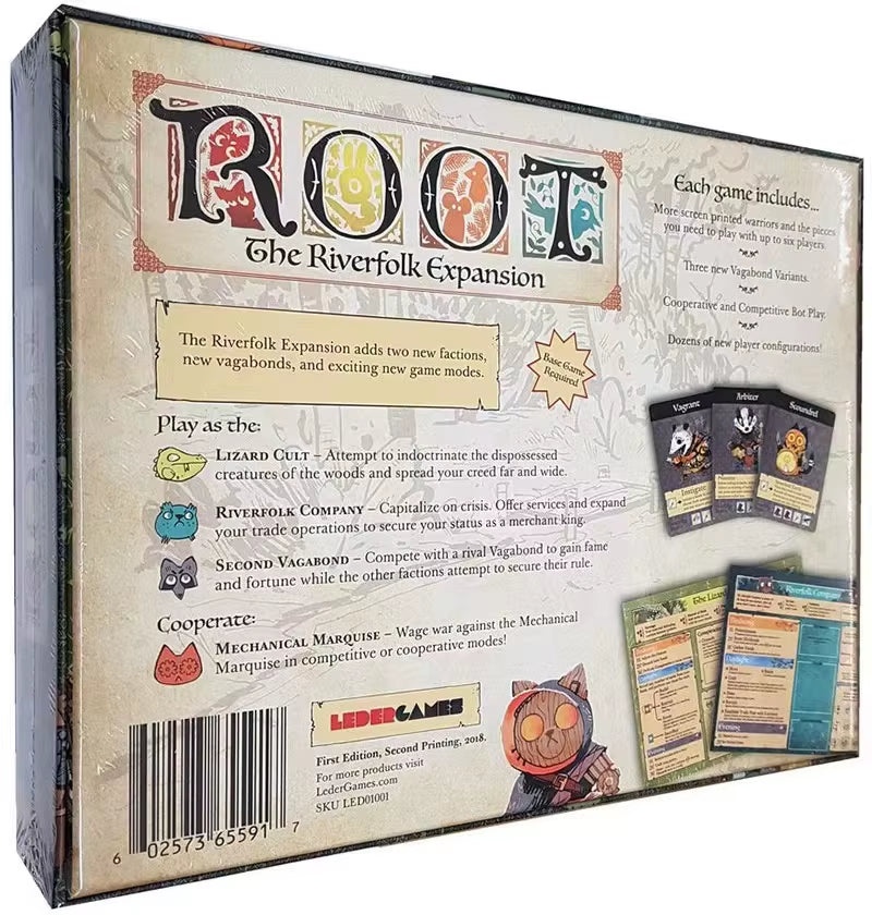 Leder Games Root Card Games the Riverfolk Expansion Board Games Intellectual Development Games Parent-Child Family Party Games