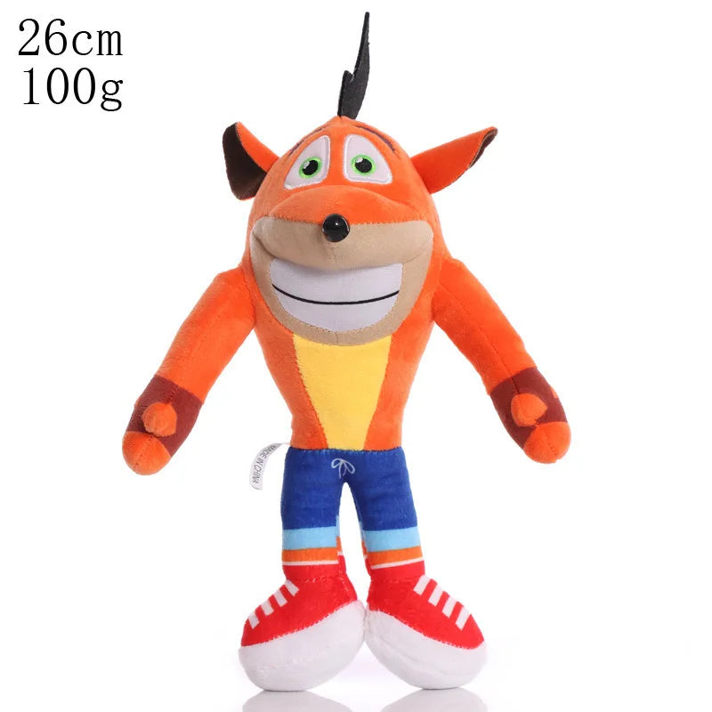 26Cm Crash Bandicoot Plush Stuffed Toys Crazy Trilogy Series Anime Figure Dolls Kawaii Children'S Birthday Christmas Gifts Decor