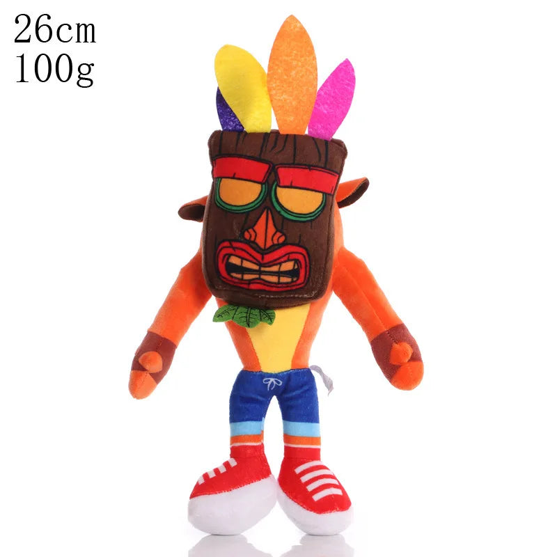 26Cm Crash Bandicoot Plush Stuffed Toys Crazy Trilogy Series Anime Figure Dolls Kawaii Children'S Birthday Christmas Gifts Decor