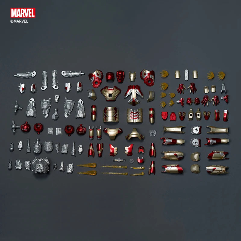 Marvel Iron Man MK42 Assembled Model 10In 1/7 Scale Action Figures Reactors Can Emit Light Collect Ornament Boy Toy Gift