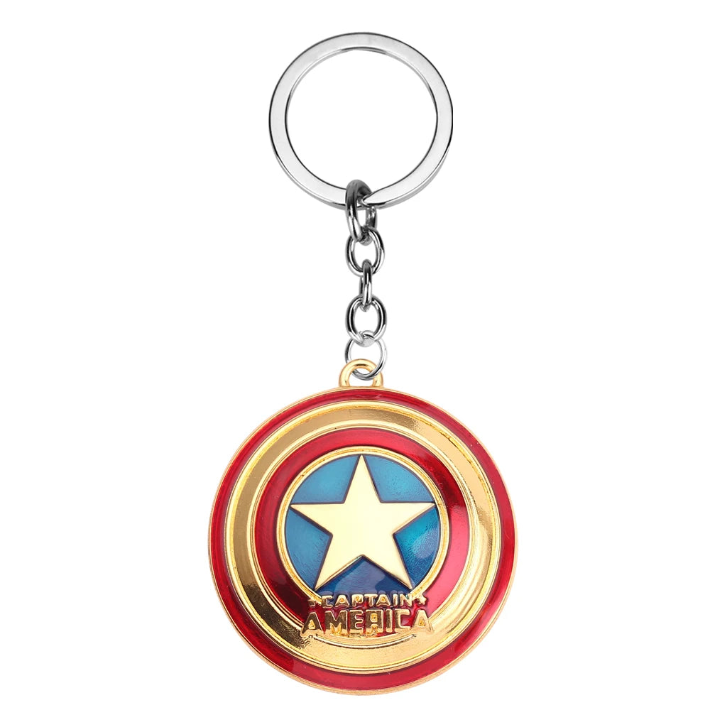 Cool Marvel the Avengers Key Rins Anime Captain America Keychain Pendant Children'S Toy Men Birthday Gifts
