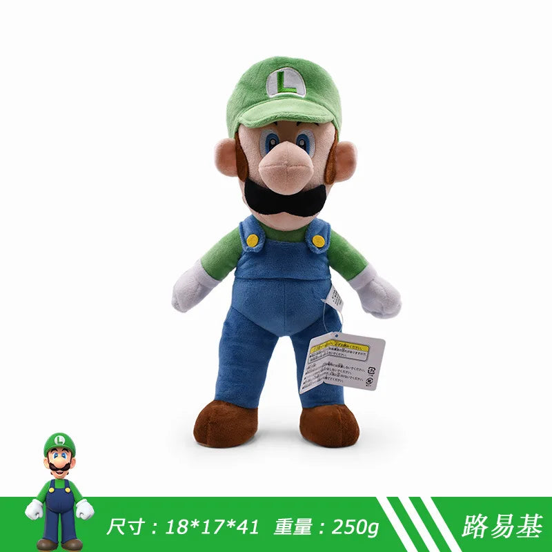 Super Mario Bros Plush Doll Mario Luigi Yoshi Peach Bowser JR Mushroom Peluche Dolls Koopa Troopa Backpack Anime Cartoon Plushie