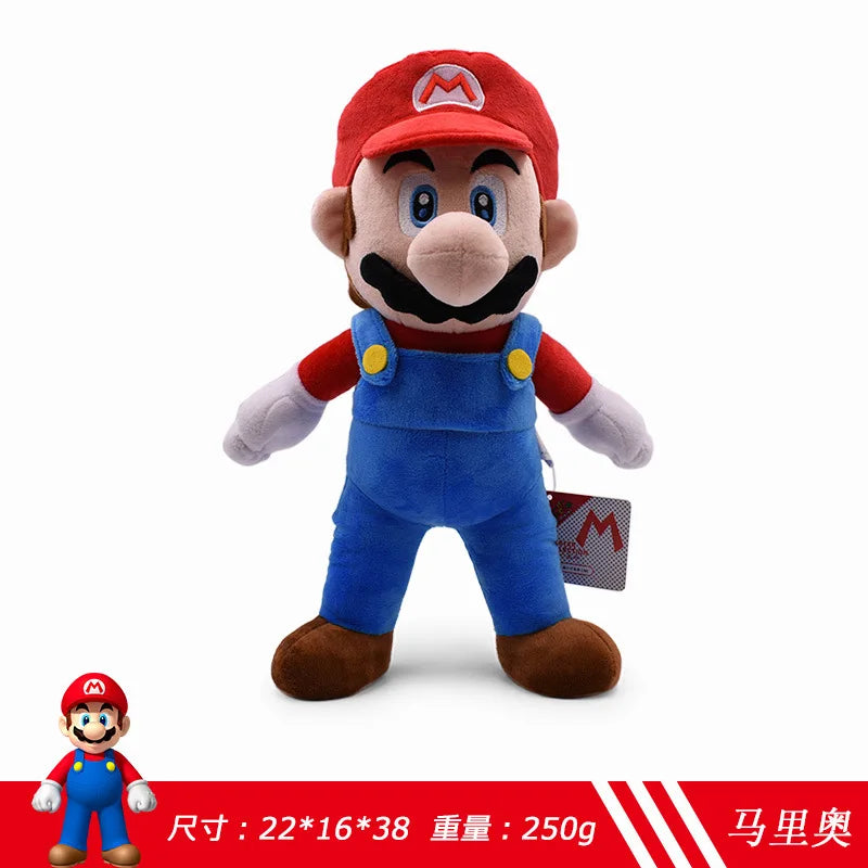 Super Mario Bros Plush Doll Mario Luigi Yoshi Peach Bowser JR Mushroom Peluche Dolls Koopa Troopa Backpack Anime Cartoon Plushie